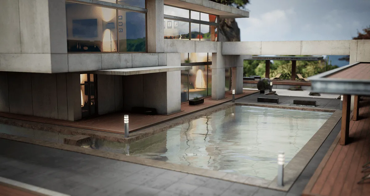Escena con Reflejos en pantalla OFF