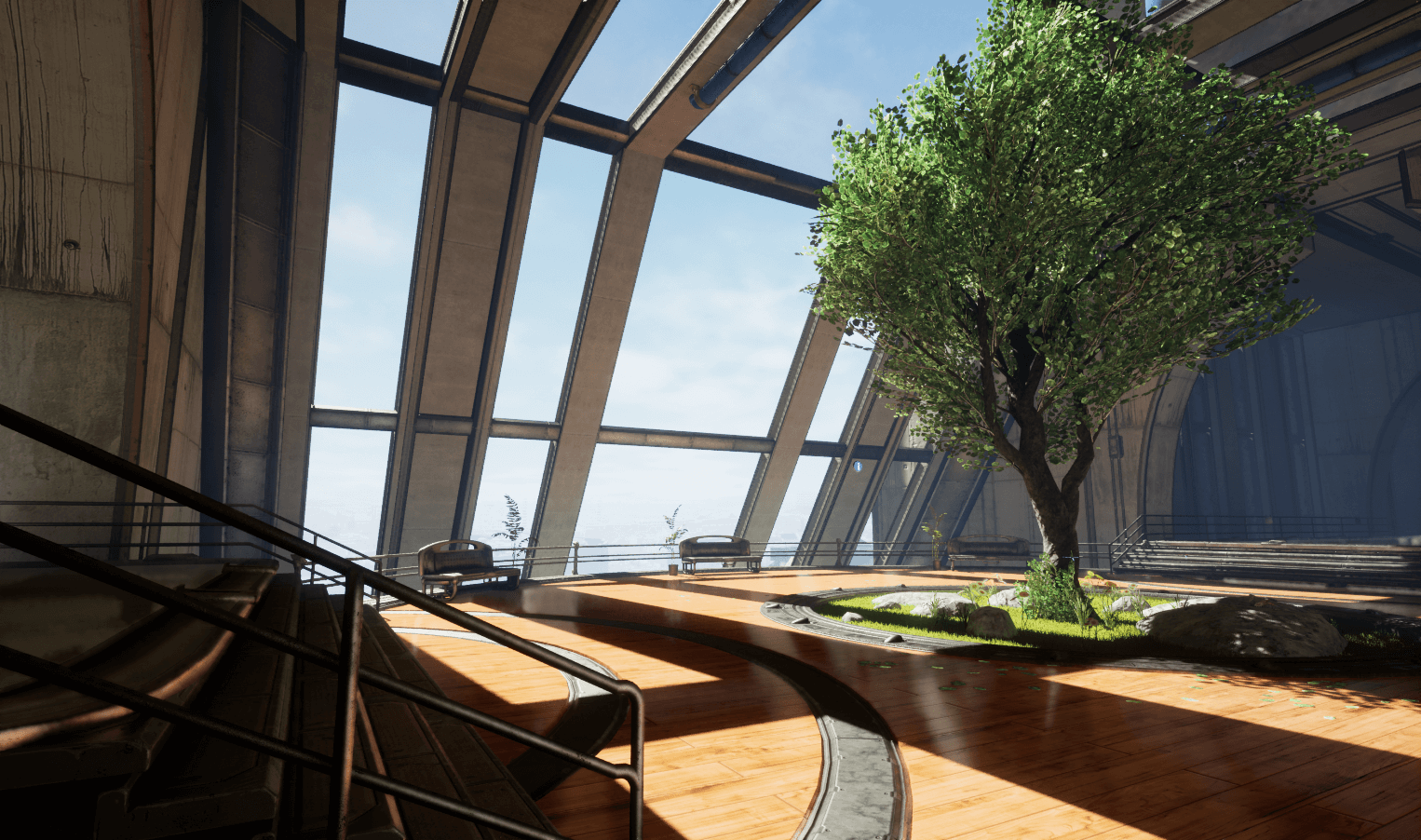 Escena con Suavizado de Bordes (Anti-Aliasing) ON